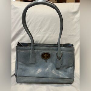 Coach Chelsea Turn Lock Shoulder Bag  Brass Hardware Patent Leather